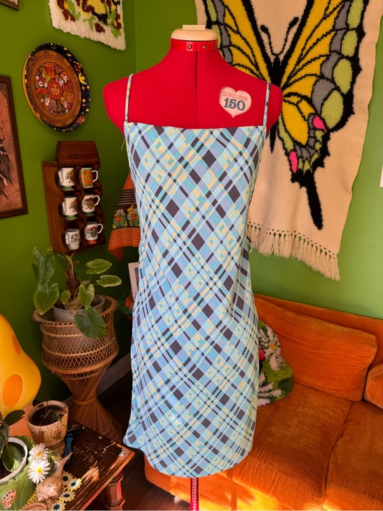 le chateau Dresses & Skirts - Vintage 2000s le chateau Light Blue Plaid Sleeveless Dress